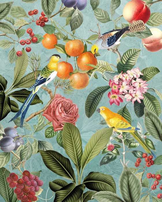 Standard Non-woven Birds and Berries