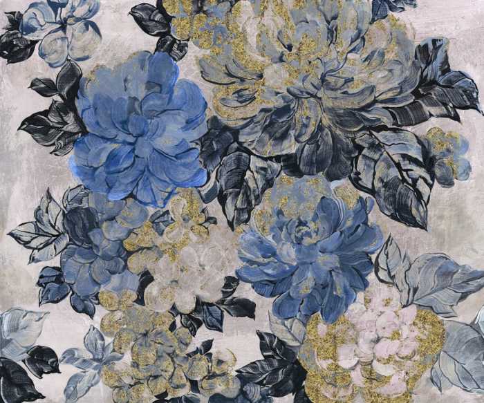 Premium Non-Woven Vintage blue Garden