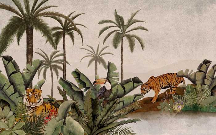 Premium Non-Woven Tiger Jungle