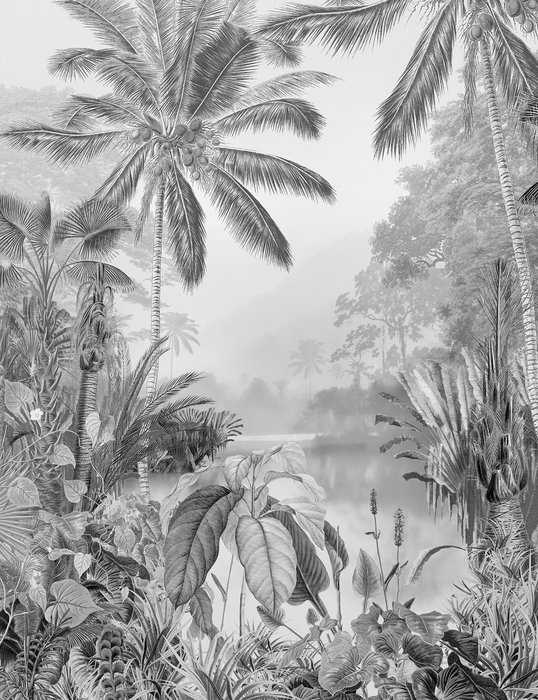 Premium Non-Woven Lac Tropical Black & White