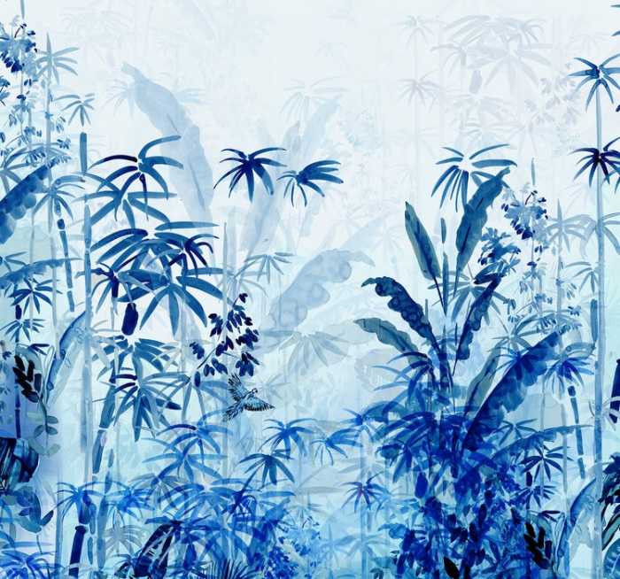 Premium Non-Woven Blue Jungle