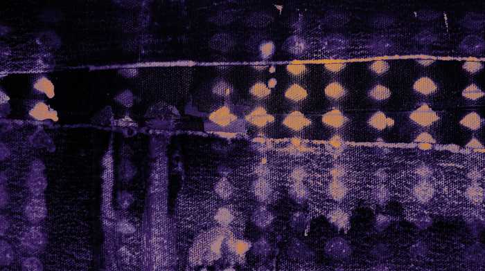 Digitally printed photomural Zigzag Spangling darkviolett