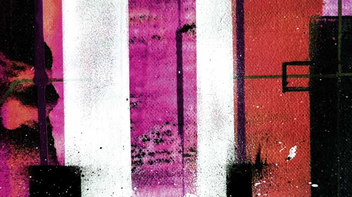 Digitally printed photomural Traces Drizzling re-pink