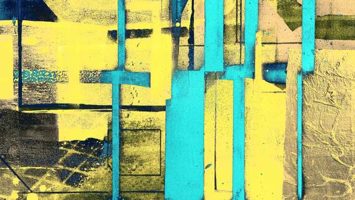 Premium Non-Woven Cuboids Linedup yellow-ice