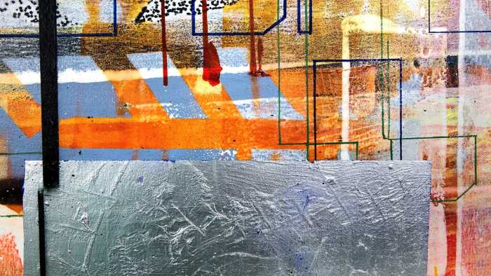 Premium Non-Woven Alleys Rainy bleu-orange