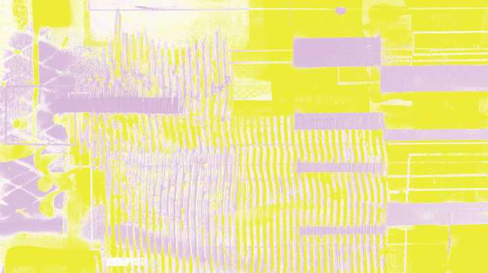Digitally printed photomural Fringe Upswept yellow-rose