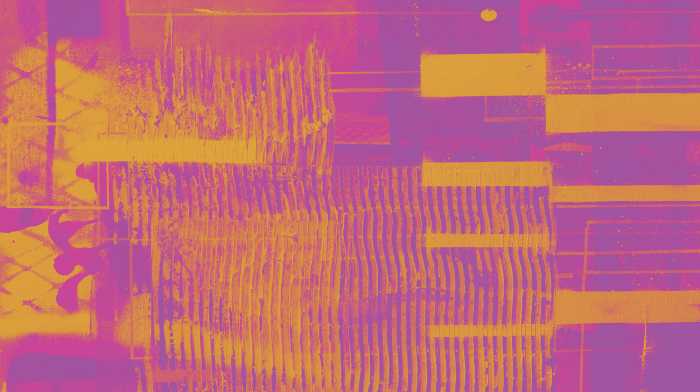 Digitally printed photomural Fringe Upswept pink-orange