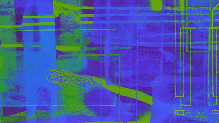 Premium Non-Woven Columns Hanging blue