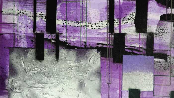Premium Non-Woven Squares Dropping grau-violett