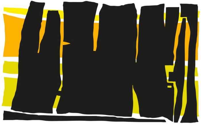 Premium Non-Woven Composition 4 yellow-black