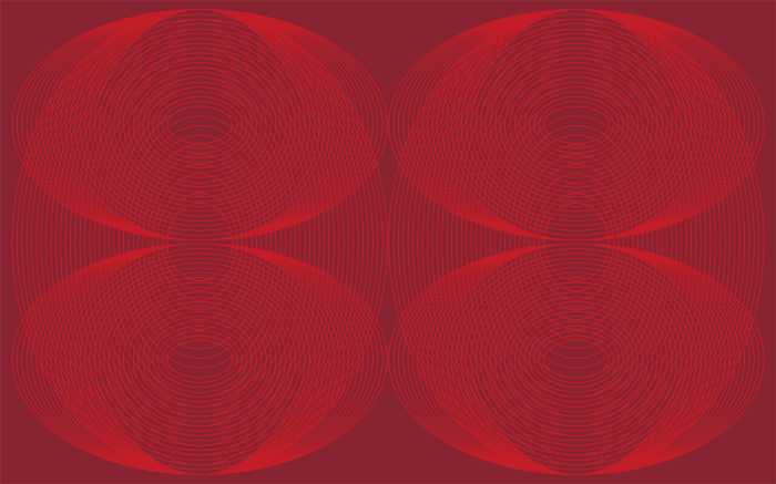 Digitally printed photomural Eyes Wide Open Quartett red-red