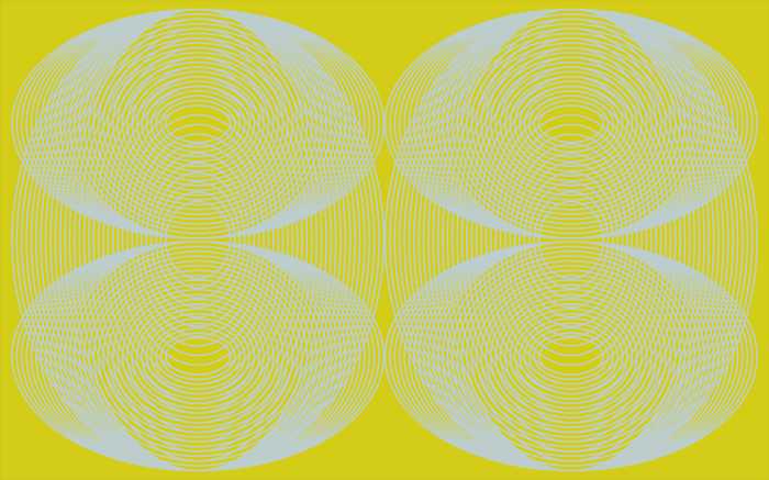 Digitally printed photomural Eyes Wide Open Quartett yellow-ice
