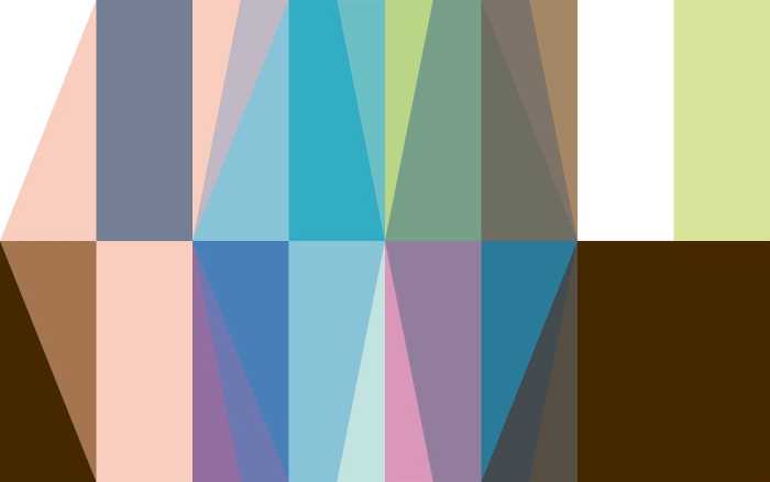 Premium Non-Woven Gem Stone Rhombus apricot-blue-mocca