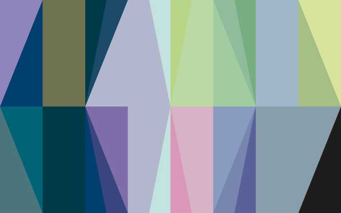 Premium Non-Woven Gem Stone Rhombus bleu-rose-yellow