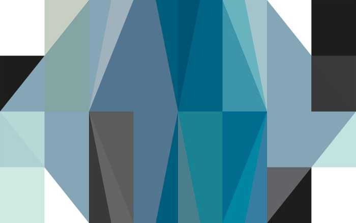 Premium Non-Woven Gem Stone Rhombus blue-black