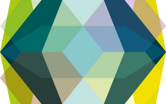 Premium Non-Woven Gem Stone Kite petrol-bleu-yellow