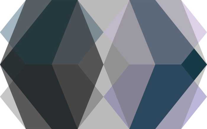 Premium Non-Woven Gem Stone Kite petrol-grey