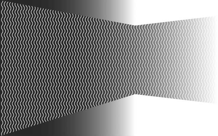 Digitally printed photomural Wave Wall white-greygrey