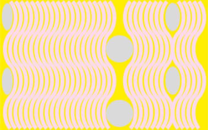 Premium Non-Woven Wave yellow-rosegrey