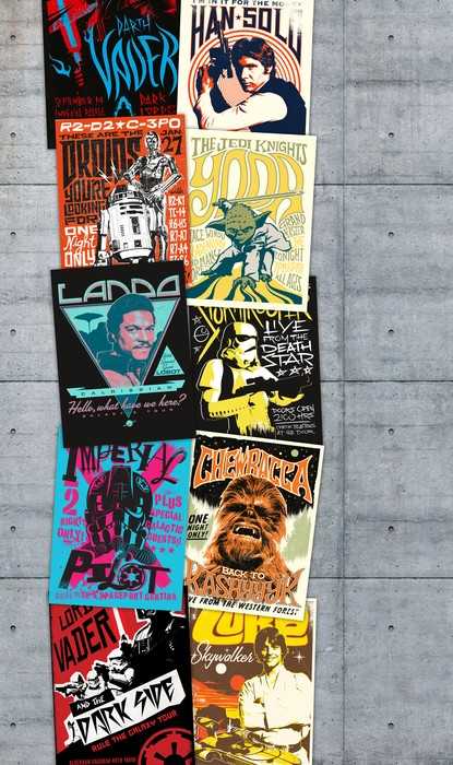 Non-woven Star Wars Rock On Wall