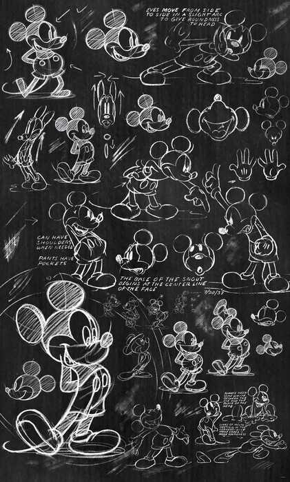 Non-woven Mickey - Chalkboard