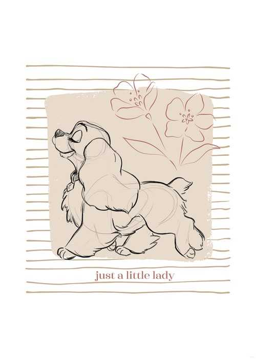 Poster Disney Lady and the Tramp just a Little Lady