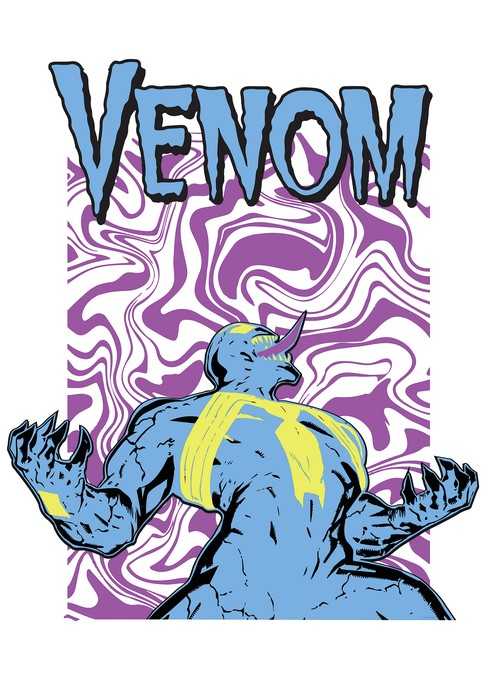 Poster Marvel Venom Colourful Scream