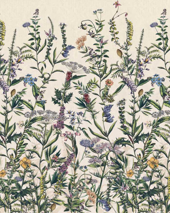 Digital wallpaper Flowering Herbs