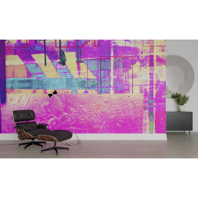 Alleys Rainy pink-yellow