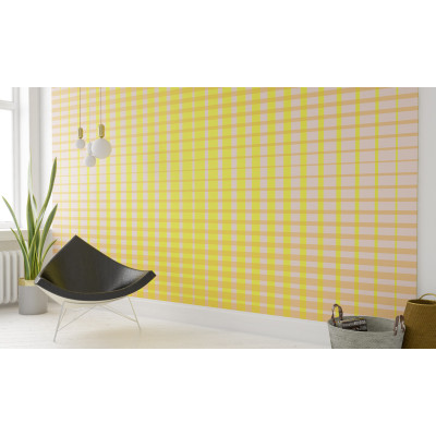 Chequered yellow-apricot