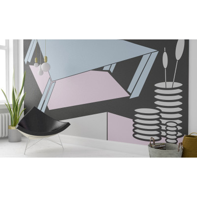 Perspective Table bleu-grey-rose