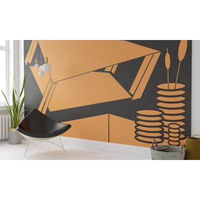 Perspective Table orange-black