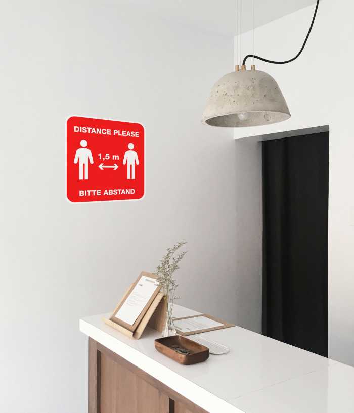 Wall tattoo adhesive foil Distance