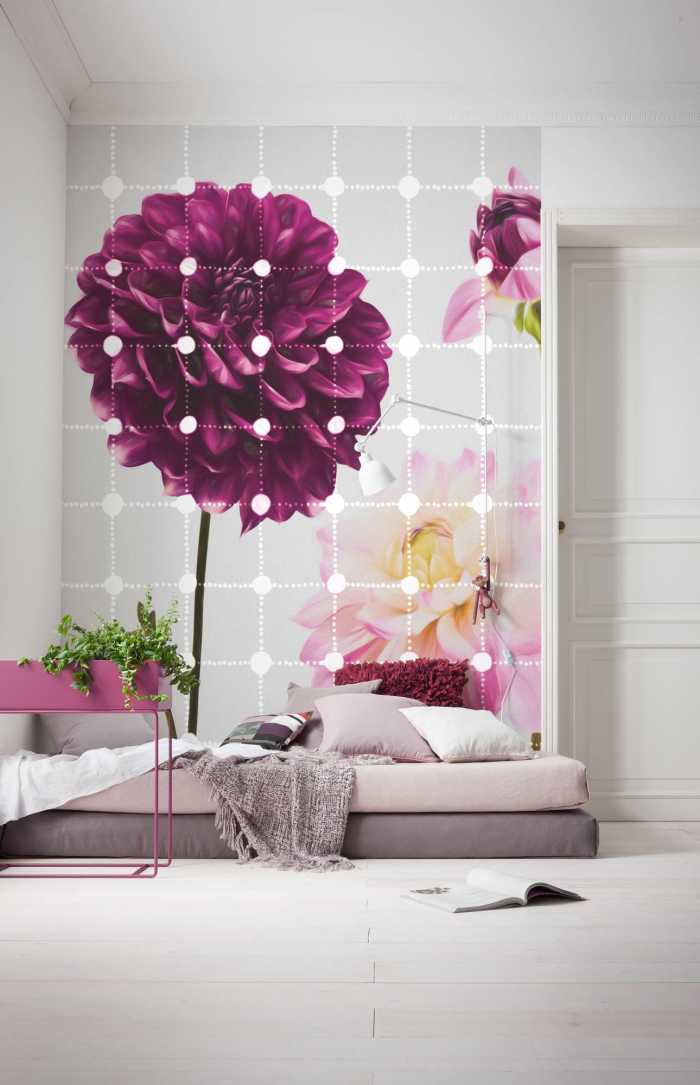 Digital wallpaper Flowers & Dots