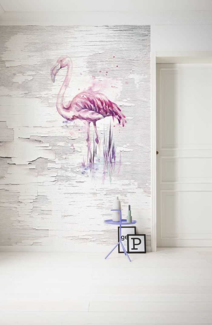 Digital wallpaper Pink Flamingo
