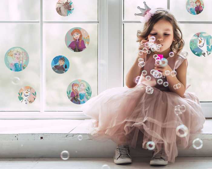 Window sticker Frozen Royal Bubbles