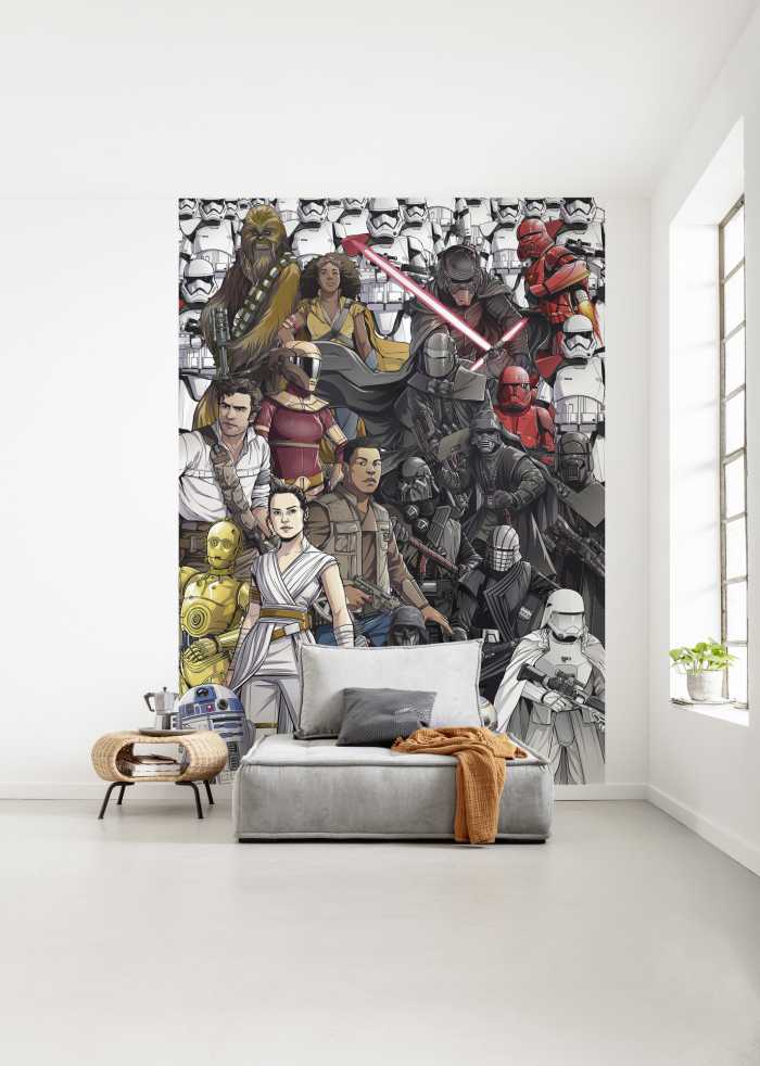 Digital wallpaper Star Wars Retro Cartoon