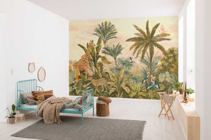 Digital wallpaper Tropical Vintage Garden