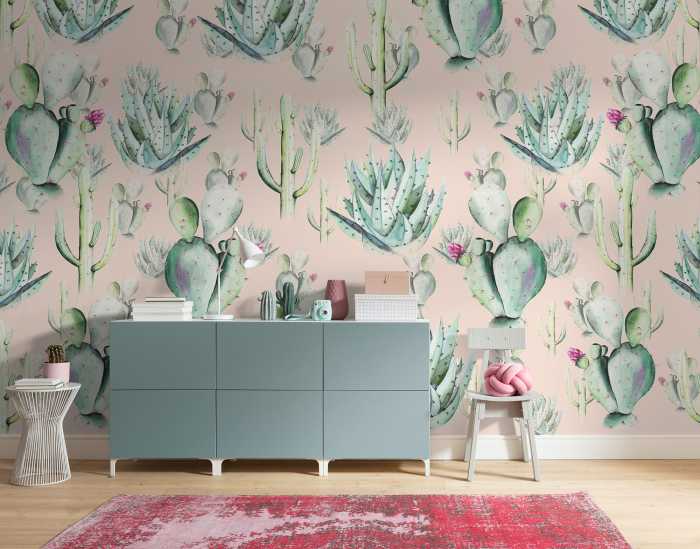 Digital wallpaper Cactus Rose
