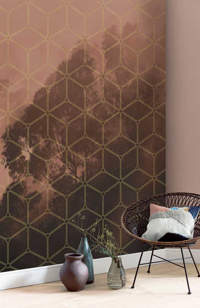 Digital wallpaper Golden Grid