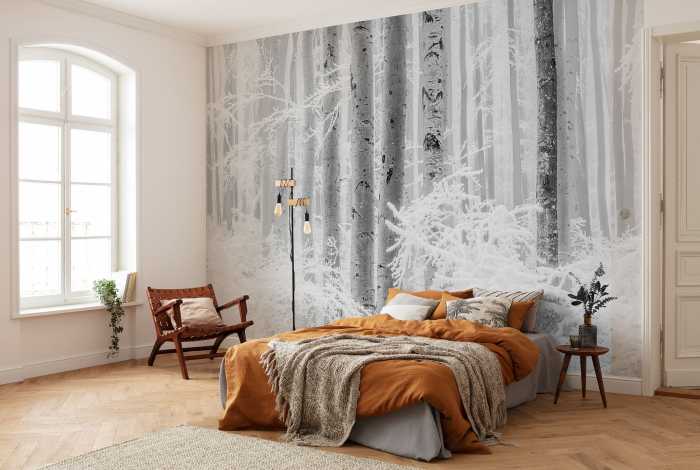 Digital wallpaper Winter Wood