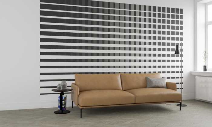 Digital wallpaper Griddy whiteblack-grey