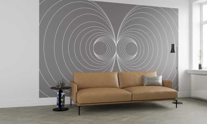 Digital wallpaper Infinite Glimpse Mirage grey-white