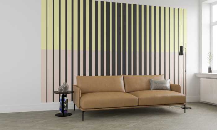 Digital wallpaper Lamello Mezzo black-yellowapricot