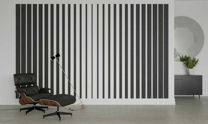 Digital wallpaper Lamello Longo white-black