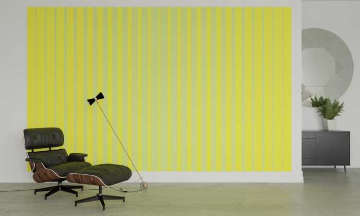 Digital wallpaper Lamello Longo yellow-lightgreen