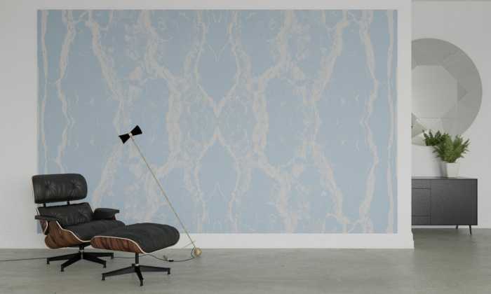 Digital wallpaper Oak Bark bleu-grey