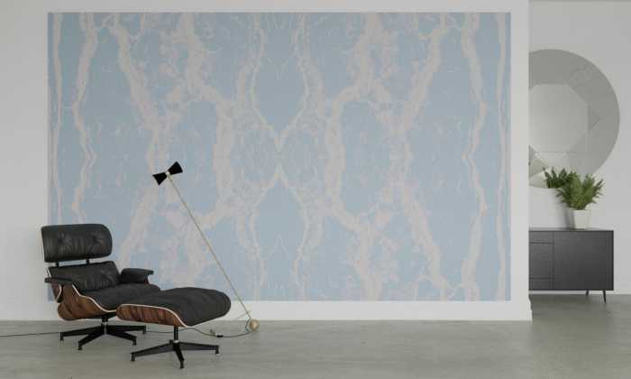 Digital wallpaper Oak Bark bleu-greyrose