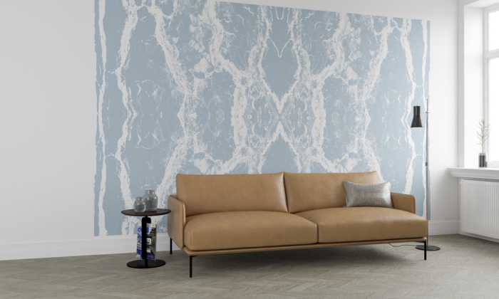 Digital wallpaper Oak Bark greyblue-white