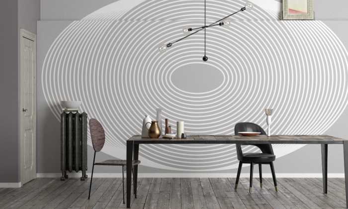 Digital wallpaper Shell white-grey